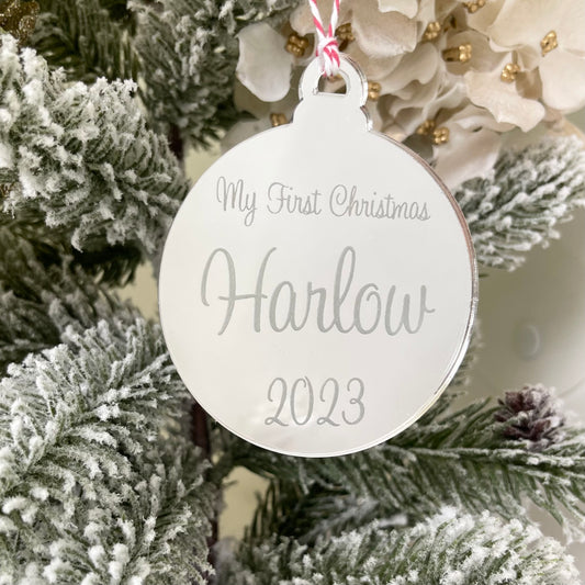 My 1st Christmas - Christmas Decoration silver