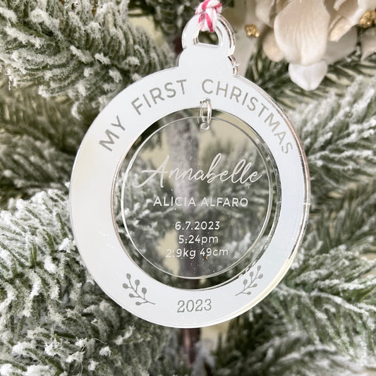 First Christmas Ornament -Floating