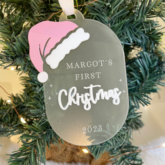 Santa Hat  - First Christmas Ornaments