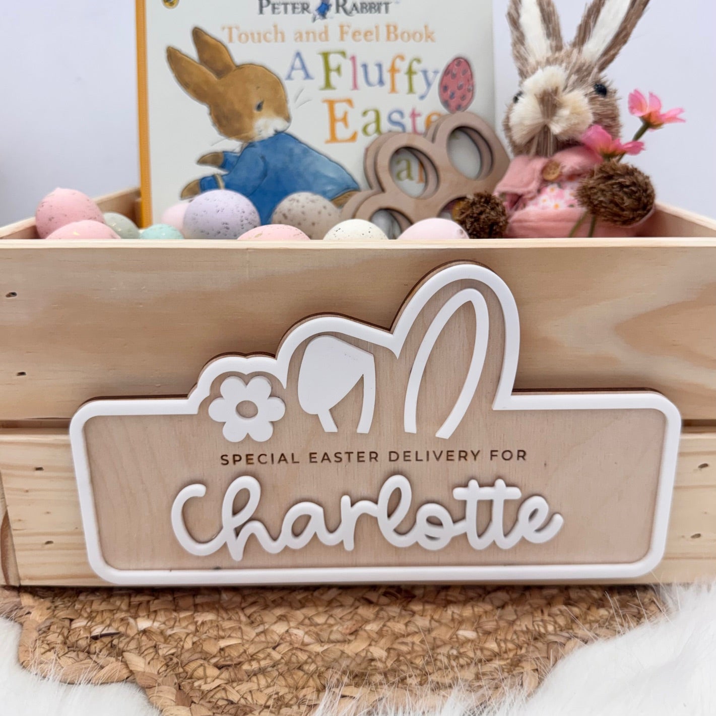 Personalised Easter Name Plaque - Bunny Ears