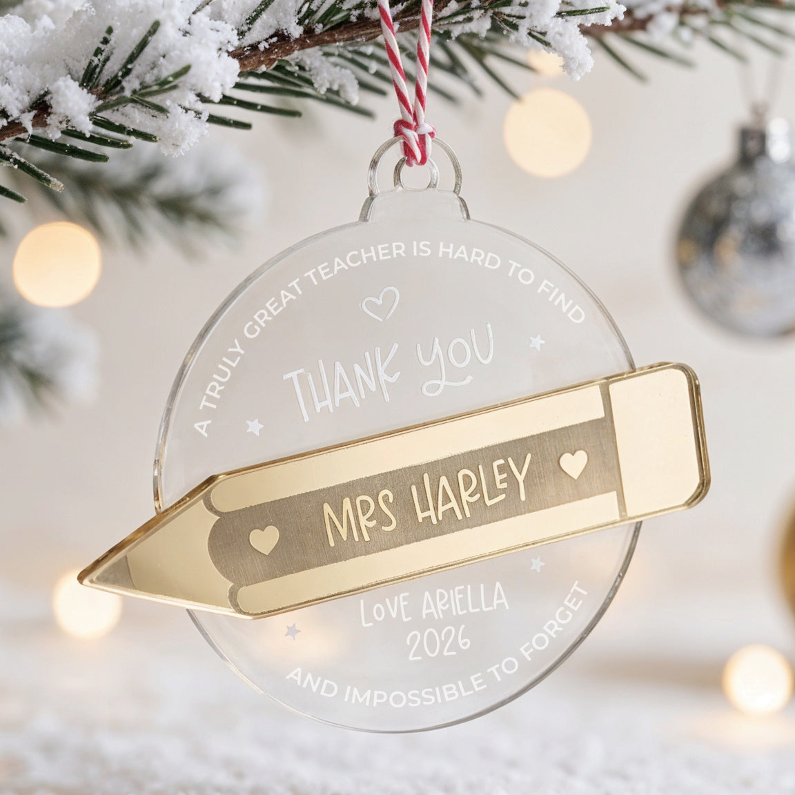 Pencil Thank you Teacher ornament