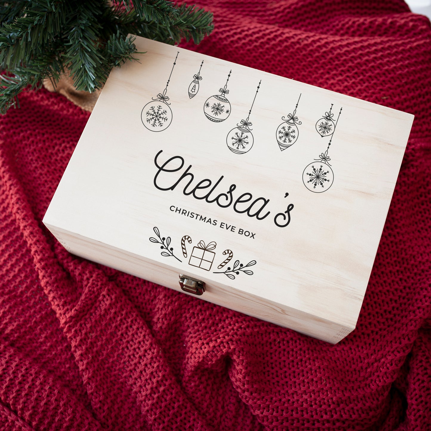 Engraved Christmas Eve Box - Christmas Ornaments