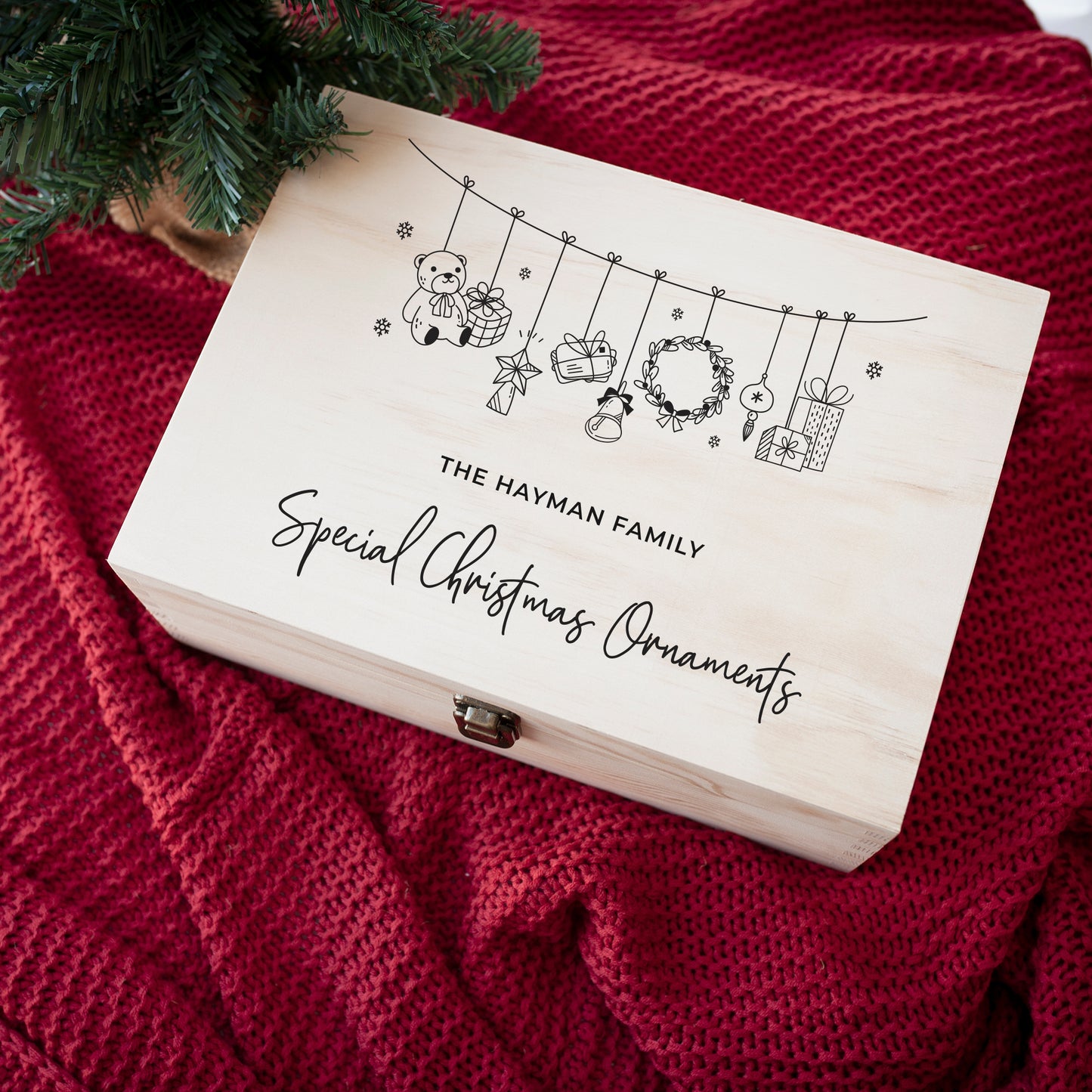 Engraved Christmas Box - Christmas Ornaments 3