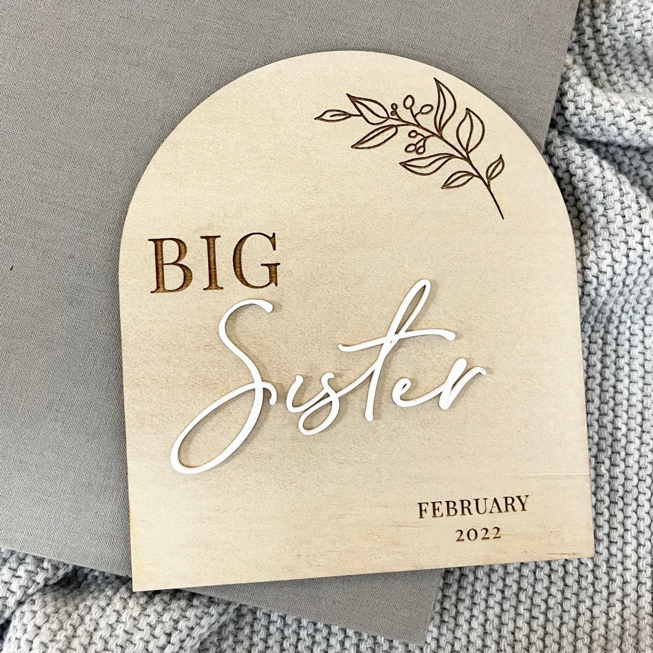 Big Sister Announcement Plaque