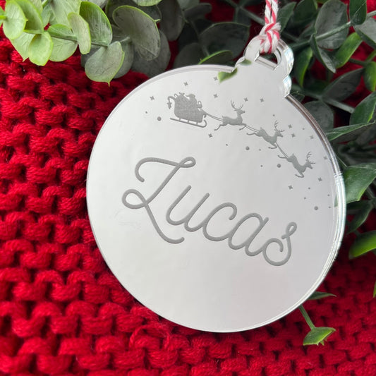 Flying Santa Ornament