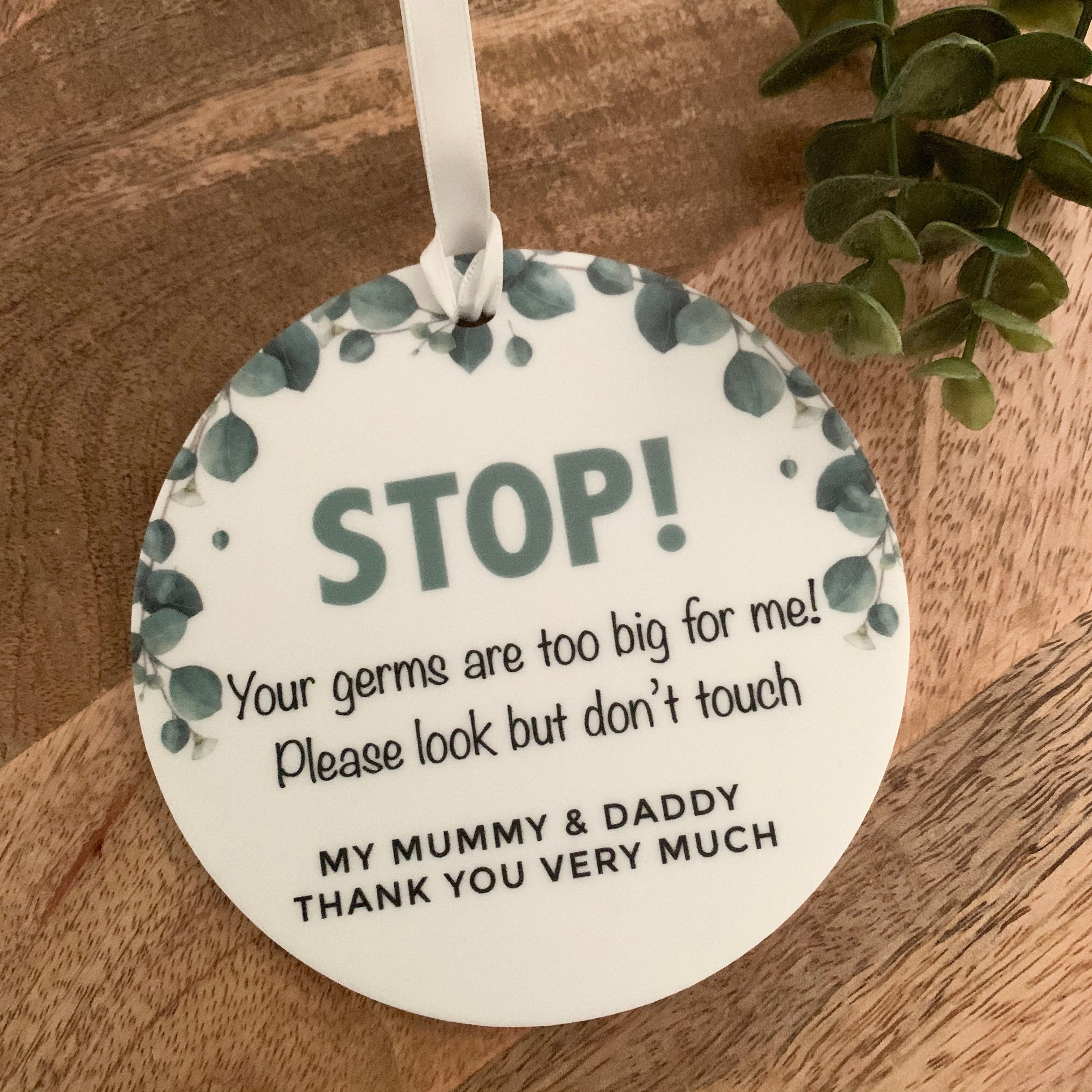 Don t Touch Pram Sign Name It Custom Decor don-t-touch-pram-sign-name-it-custom-decor