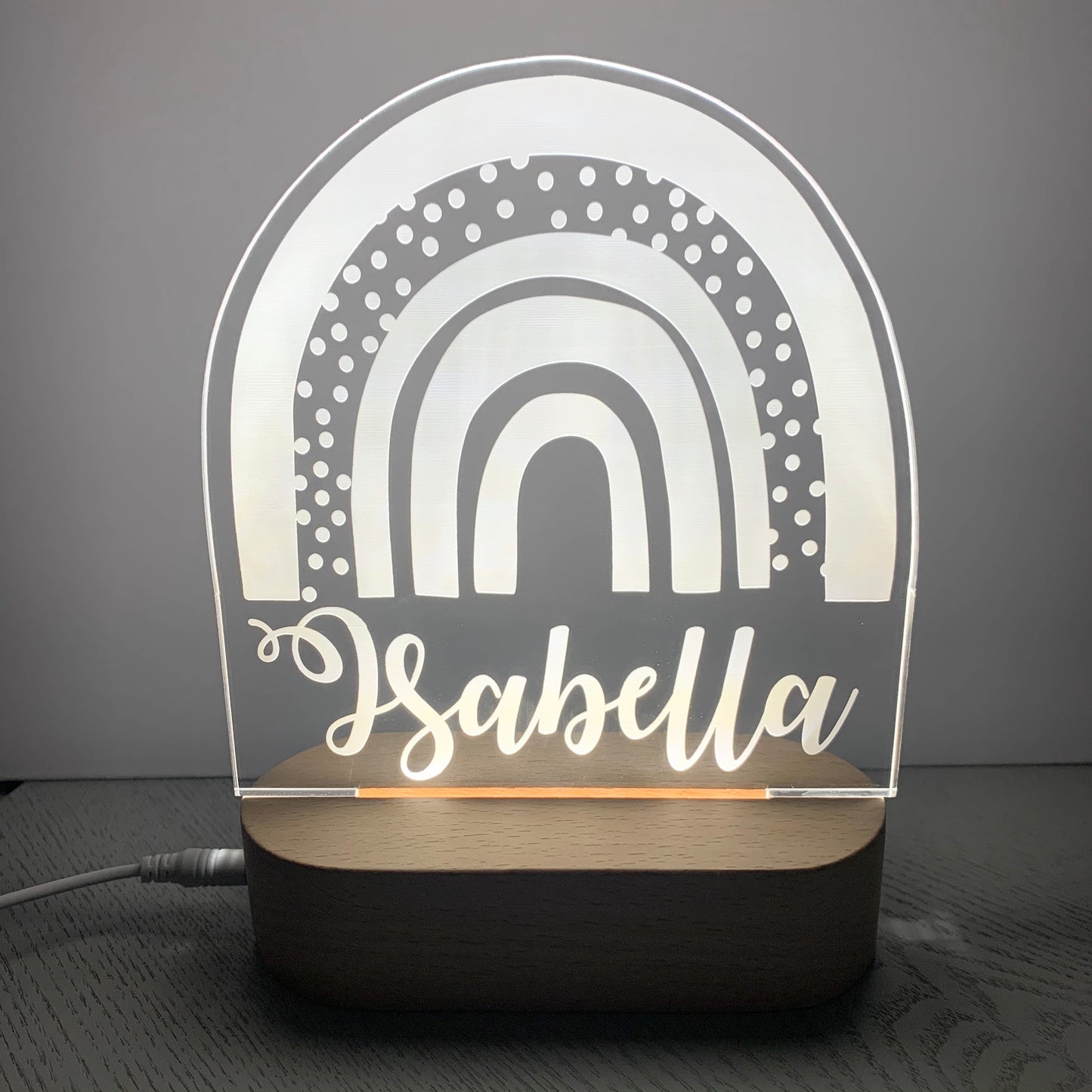 Rainbow Personalised Night Light
