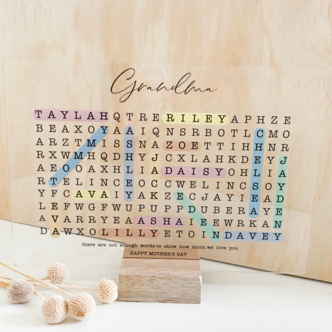 XL Word Search Plaque