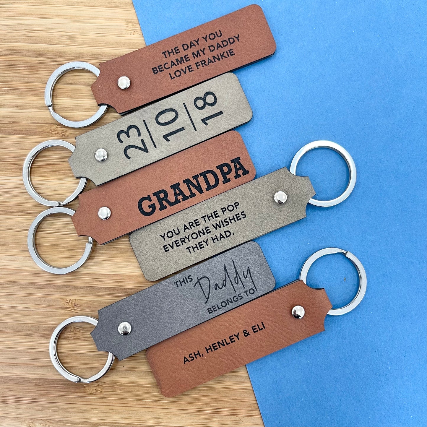 Custom Leatherette Keyrings