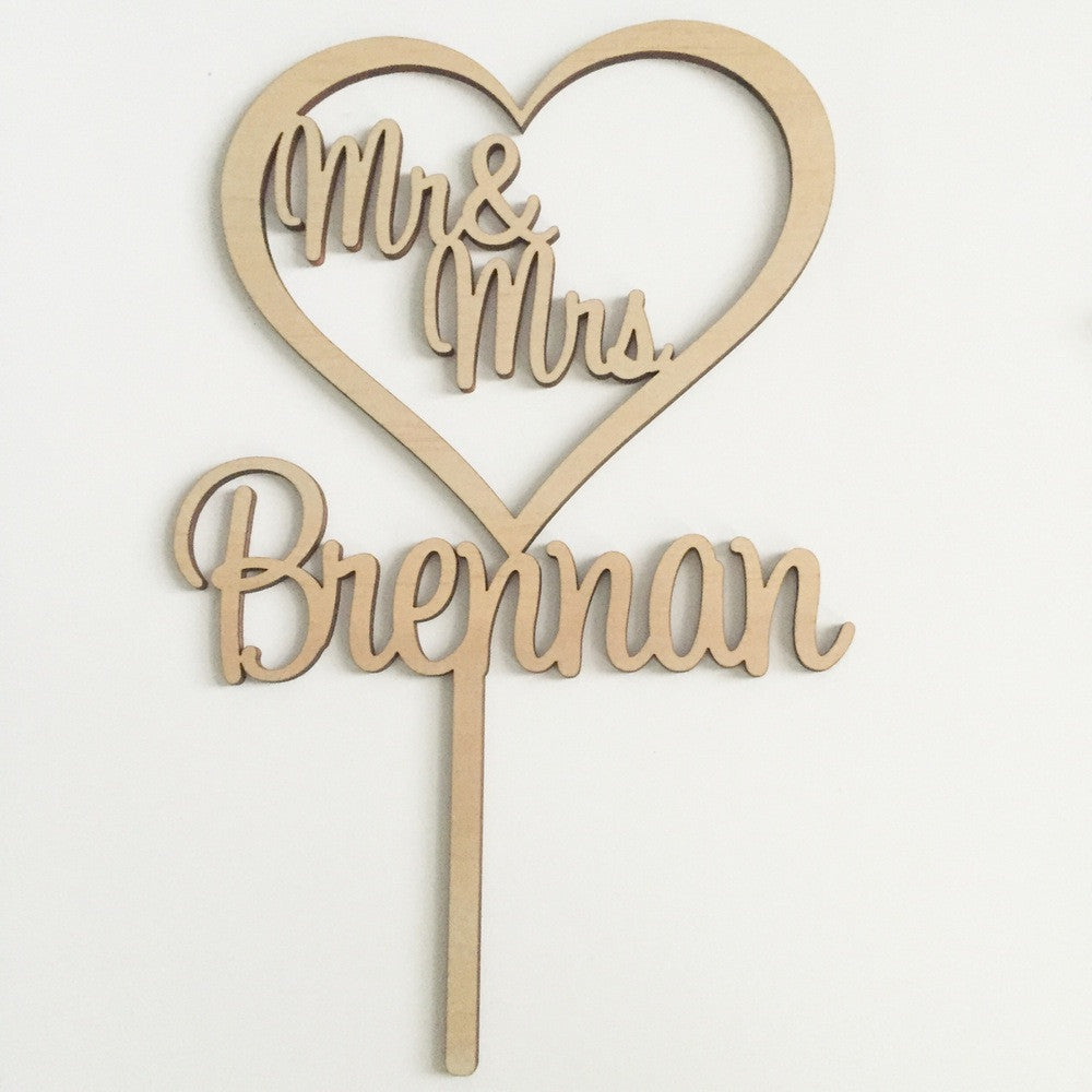 Mr & Mrs Cake Topper