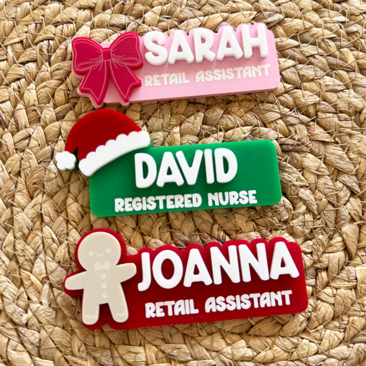 Christmas Name Badge