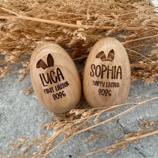 Wooden Easter Shaker Egg