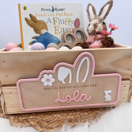 Personalised Easter Name Plaque -  Bunny Ears