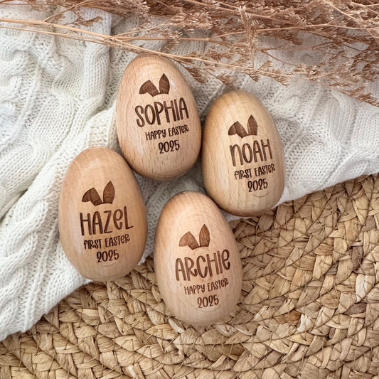 Wooden Easter Shaker Egg