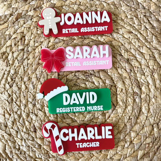 Christmas Name Badge