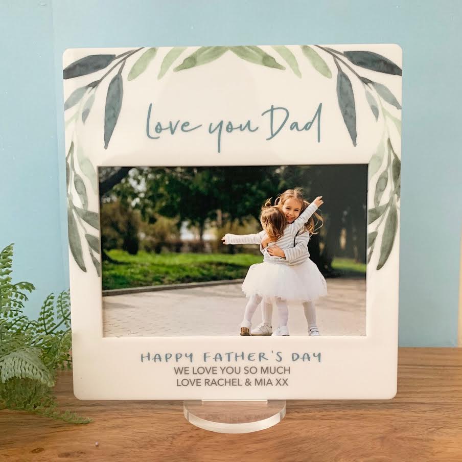 Green Leaf - Printed Father's Day Frame