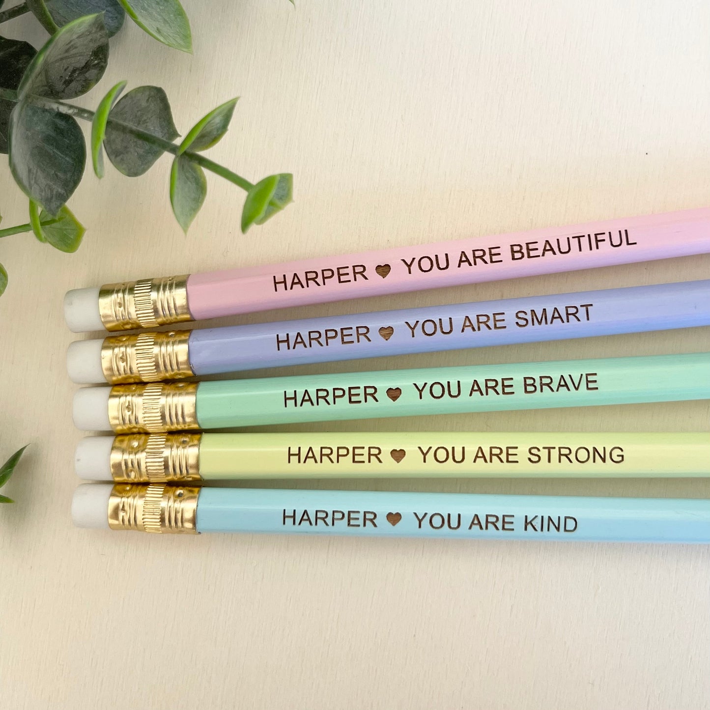 Personalised Pencils - Affirmation  Set of 5