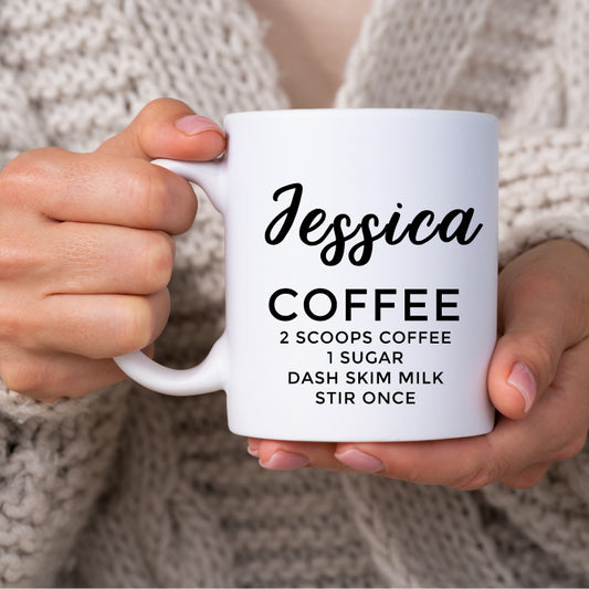 Coffee Order - Personalised Mug