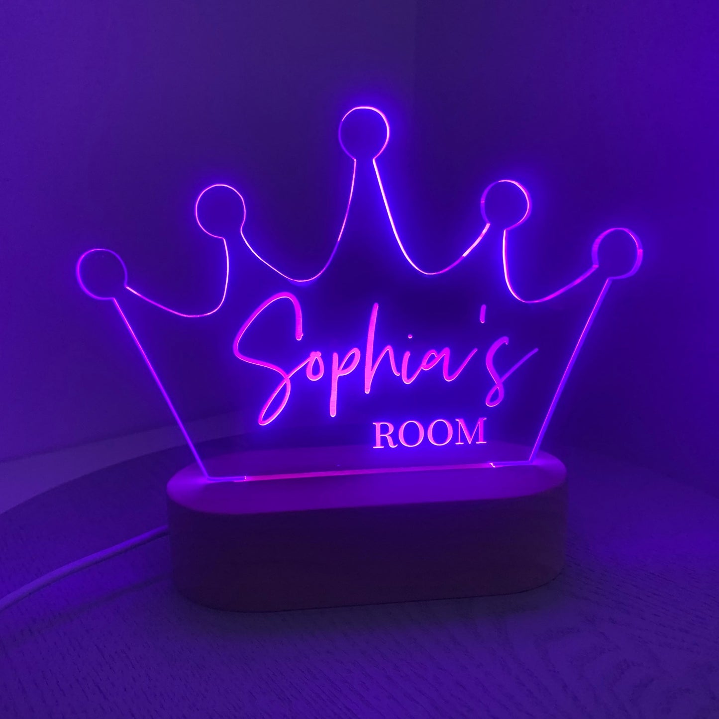 Crown Personalised Night Light