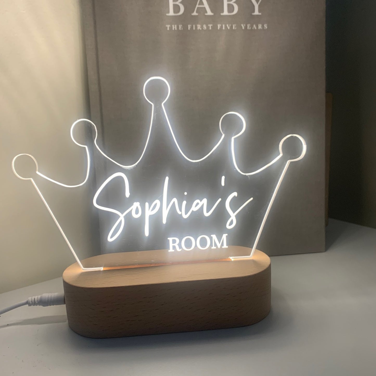 Crown Personalised Night Light