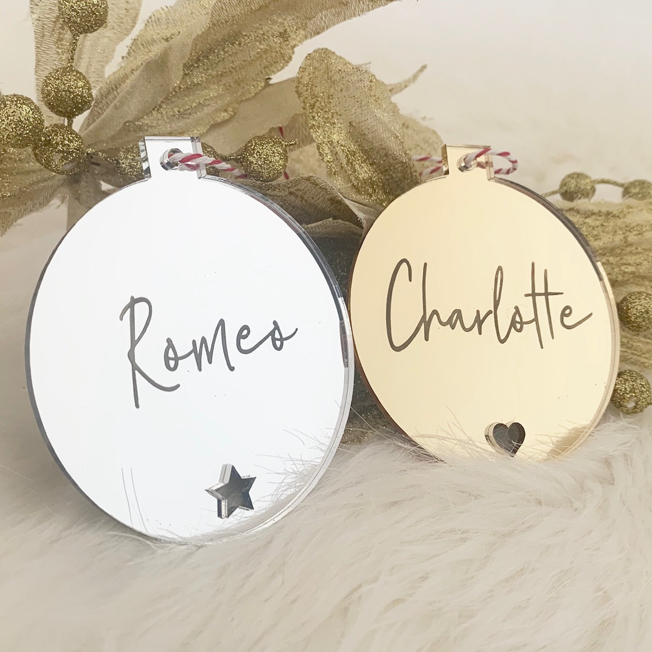 Mirror Christmas Ornaments