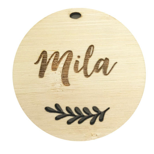 Engraved Round Bag Tag