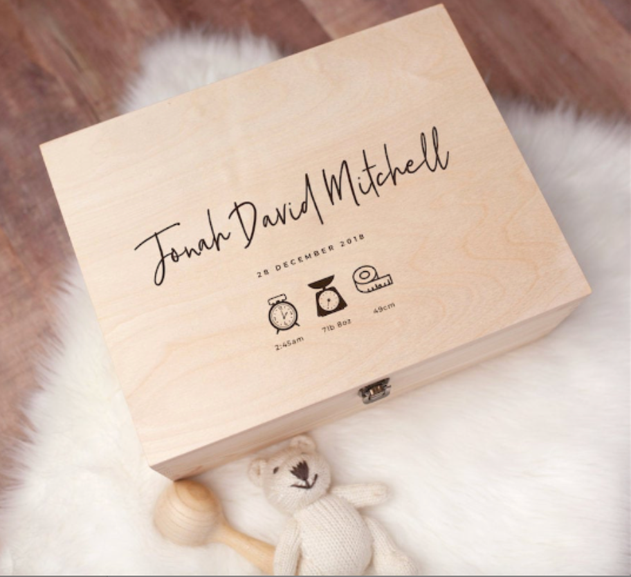 Personalised baby deals keepsake box australia