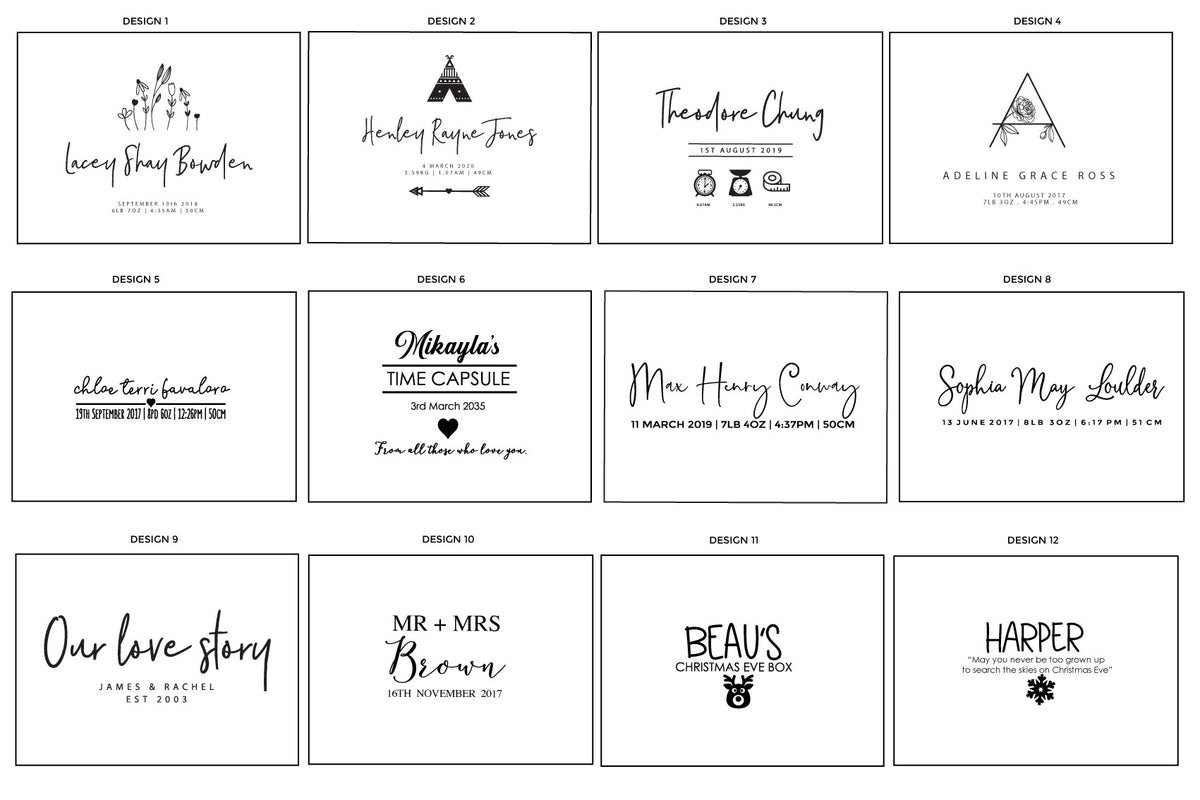 Seconds - Large Memory Boxes – Name It Custom Decor