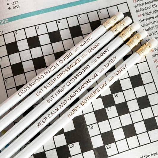 Personalised Crossword Pencils