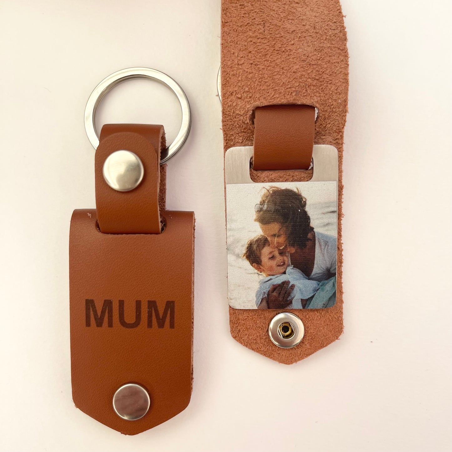 Custom Photo Leather Keyrings