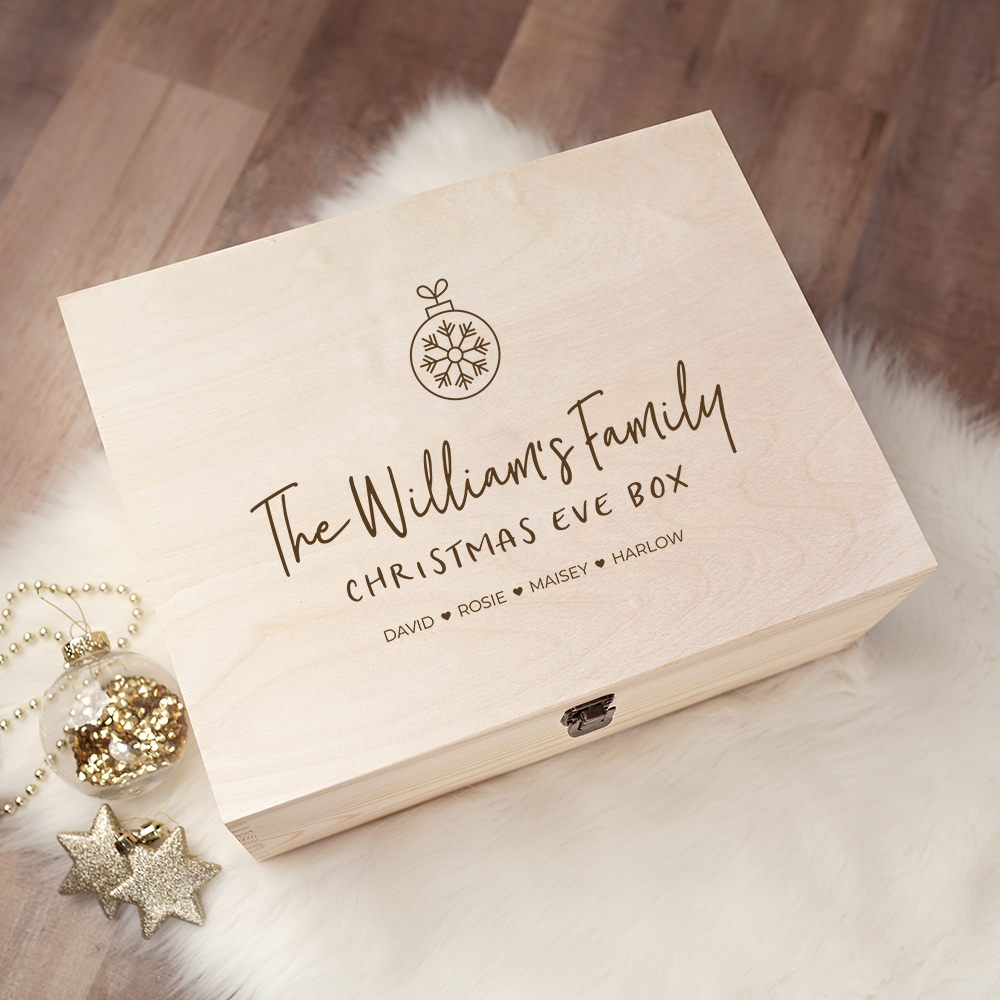 Engraved Christmas Eve Box - Design 22